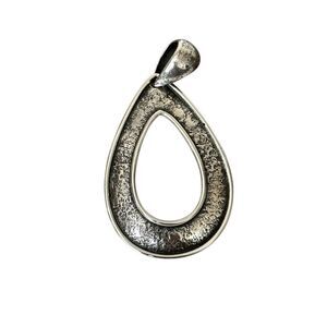 SILPADA S1870 Retired Textured 925 Sterling Silver Teardrop Pendant